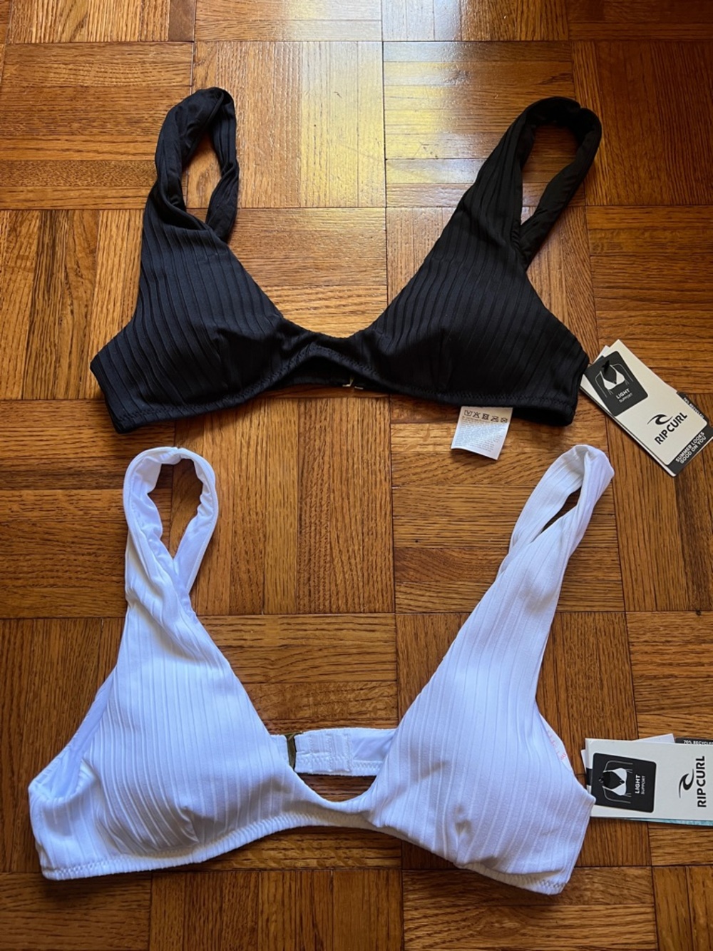 Rip Curl Premium Surf Bralette in Black & White
